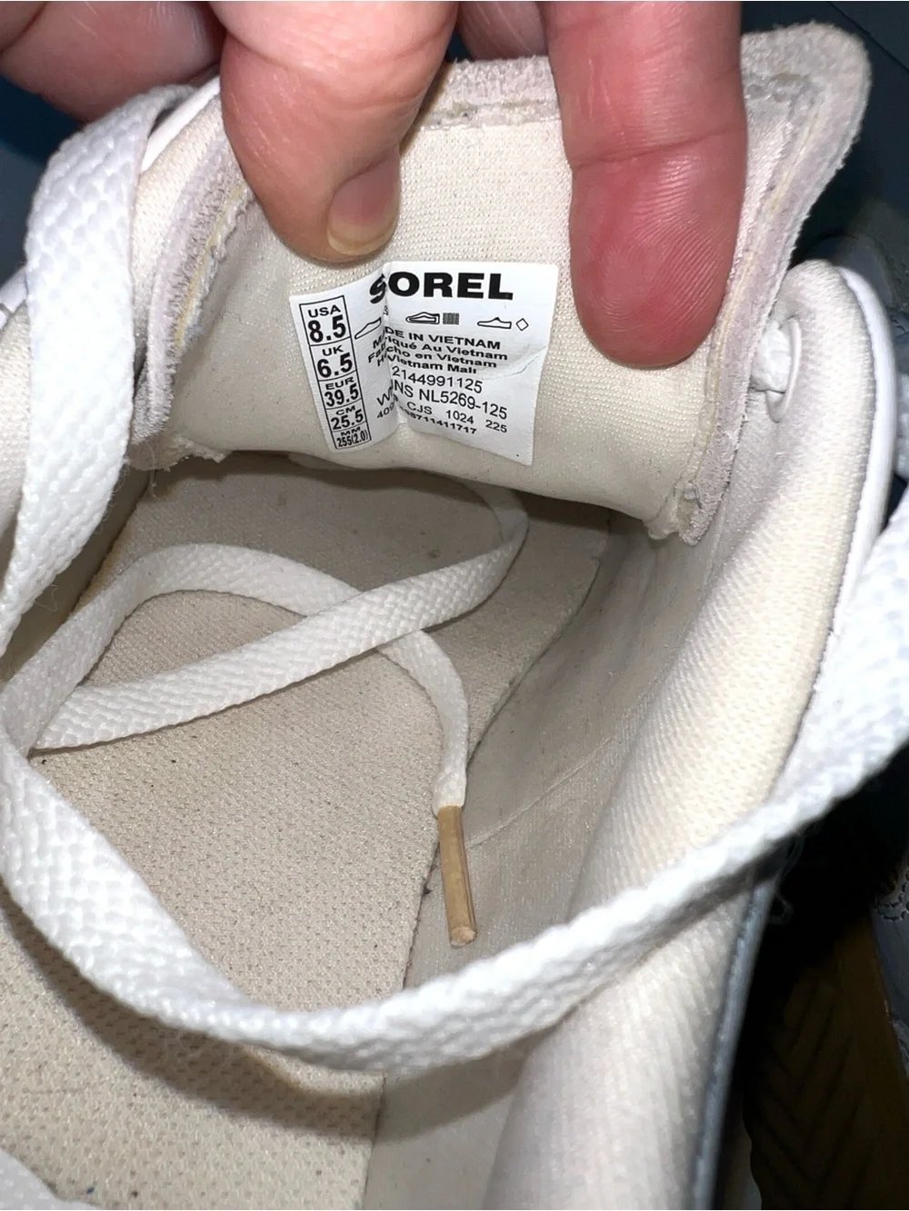 Sorel Ona Ave T-Toe Leather Sneaker White Sz 8.5